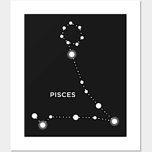 Pisces Zodiac Constellation Sign Posters and Art